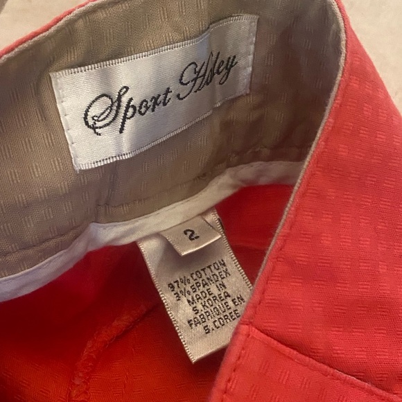 Sport Haley Shorts Sport Haley Coral Red Golf Shorts Sz 2 Poshmark